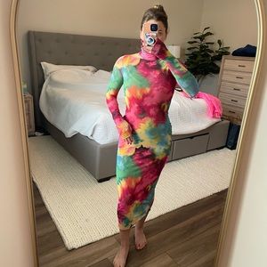 Brand new, never worn AFRM small multicolor dress